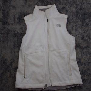 White Northface  Fleece Vest